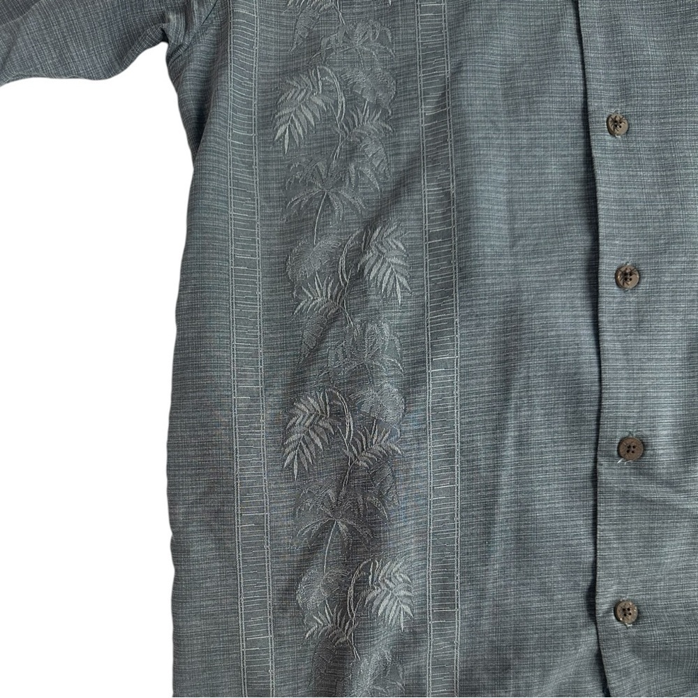 Tommy Bahama Men's 100% Silk Camp Short Sleeve Shirt Size Small Grey - Picture 3 of 13
